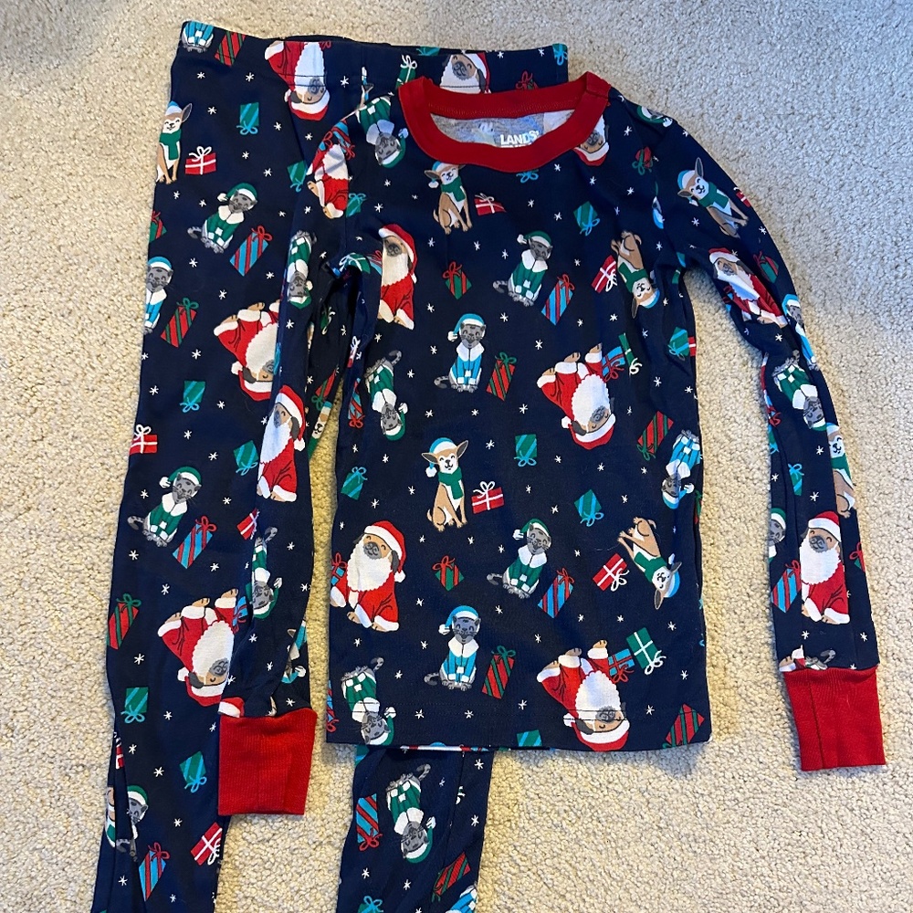 Lands' End Christmas Pajamas, Youth 8, Unisex